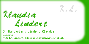 klaudia lindert business card